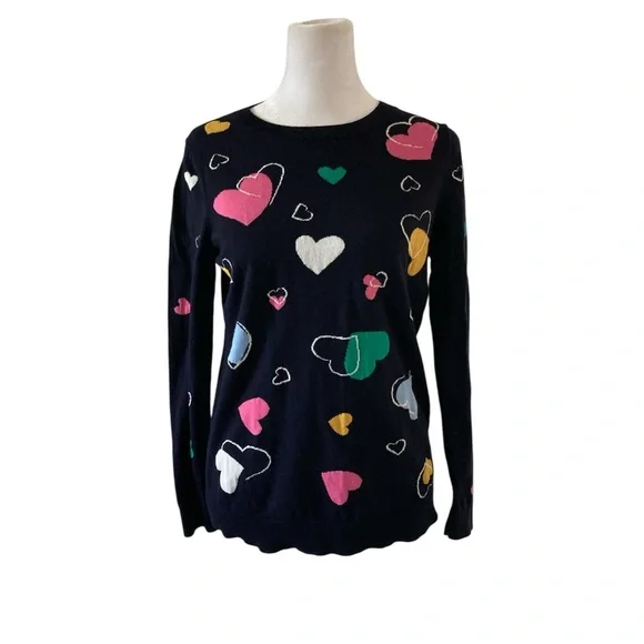 Talbots Sweaters Talbots Medium Petite Pink And Black Crew